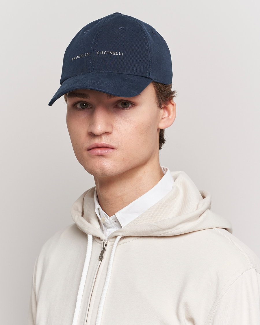 Mies | Brunello Cucinelli Cotton Baseball Cap Navy | Brunello Cucinelli | Cotton Baseball Cap Navy