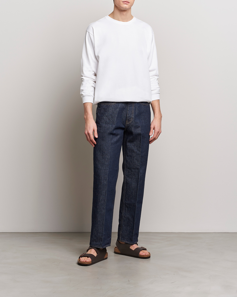 Mies | T-paidat | Auralee | Luster Plating Long Sleeve T-Shirt White