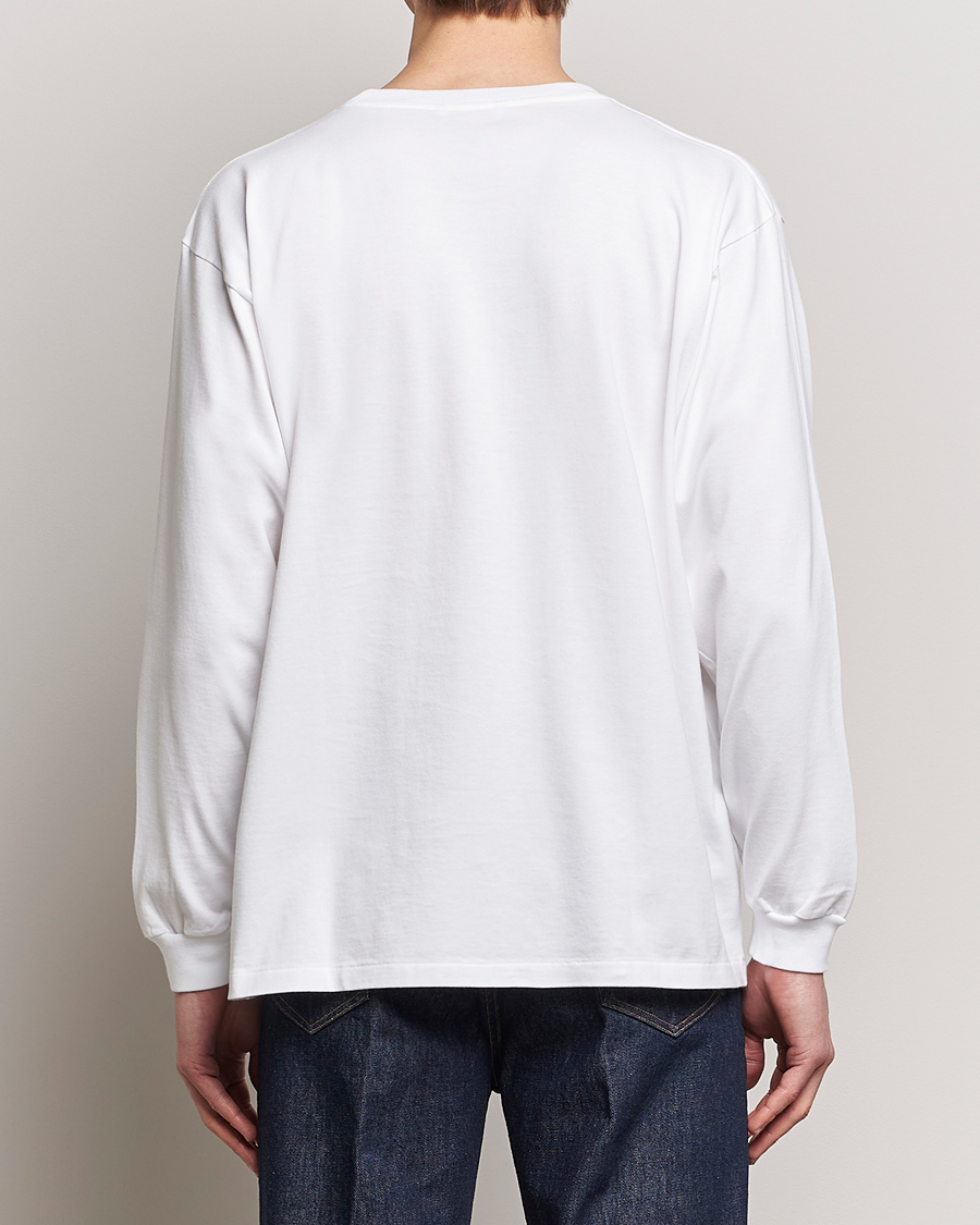 Mies | T-paidat | Auralee | Luster Plating Long Sleeve T-Shirt White