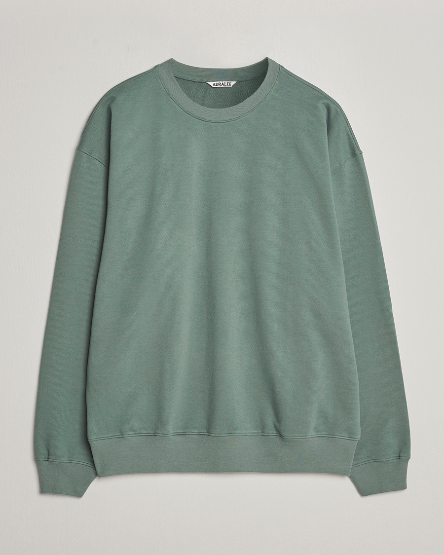 Mies | Puserot | Auralee | Super High Gauze Sweatshirt Dustry Green