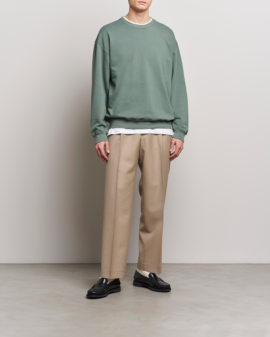 Mies | Puserot | Auralee | Super High Gauze Sweatshirt Dustry Green