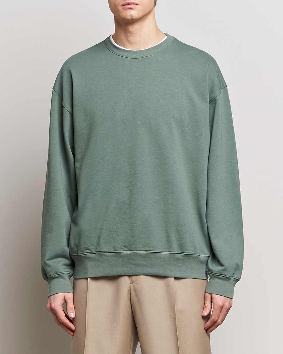 Mies | Puserot | Auralee | Super High Gauze Sweatshirt Dustry Green