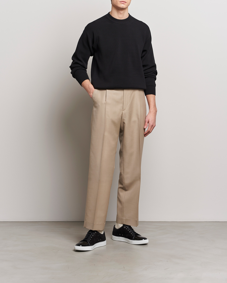 Mies | Puserot | Auralee | Hard Twist Rib Knit Pullover Black