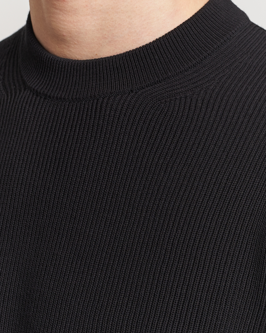 Mies | Puserot | Auralee | Hard Twist Rib Knit Pullover Black