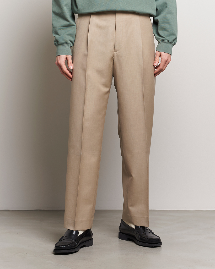 Mies | Housut | Auralee | Tropical Wool/Mohair Slacks Beige