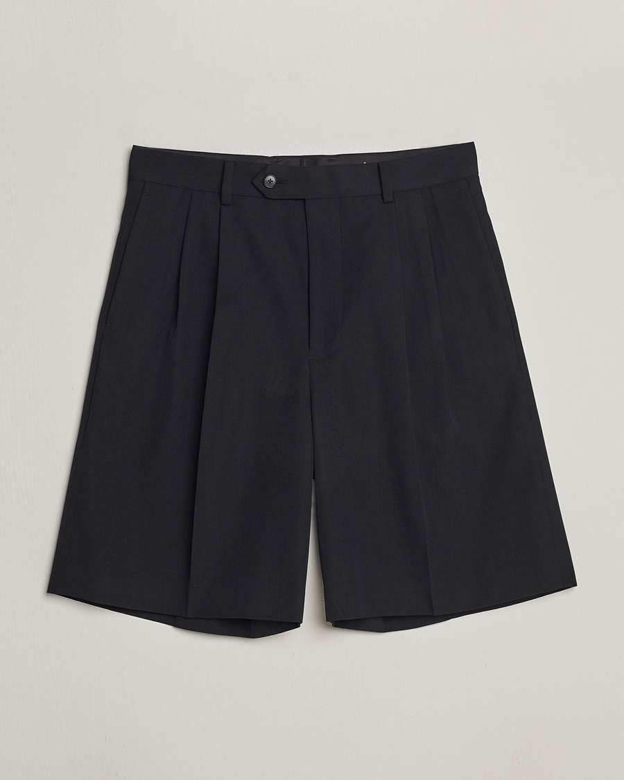 Mies | Shortsit | Auralee | Light Wool Gabardine Shorts Black
