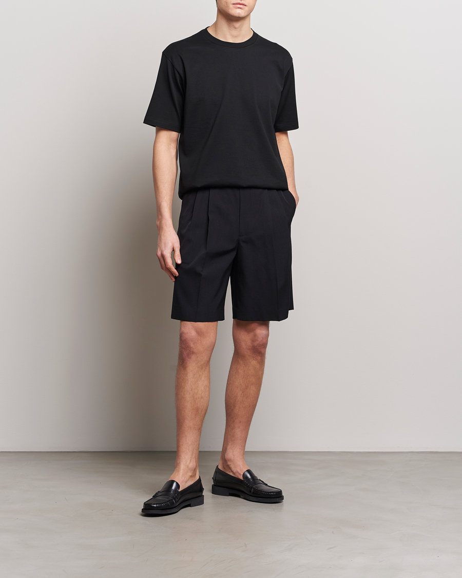 Mies | Shortsit | Auralee | Light Wool Gabardine Shorts Black