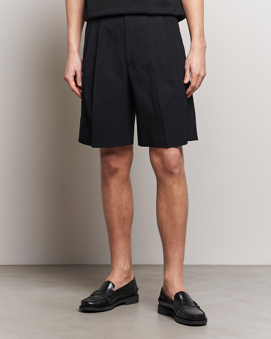 Mies | Shortsit | Auralee | Light Wool Gabardine Shorts Black
