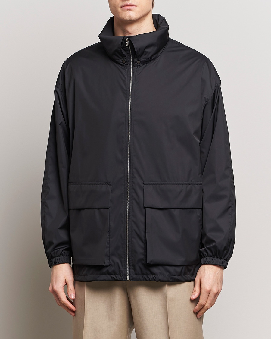 Mies | Nykyaikaiset takit | Auralee | Polyester Satin Zip Jacket Black