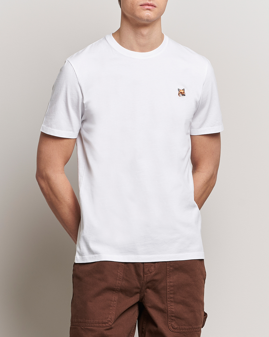 Mies |  | Maison Kitsuné | Fox Head T-Shirt White