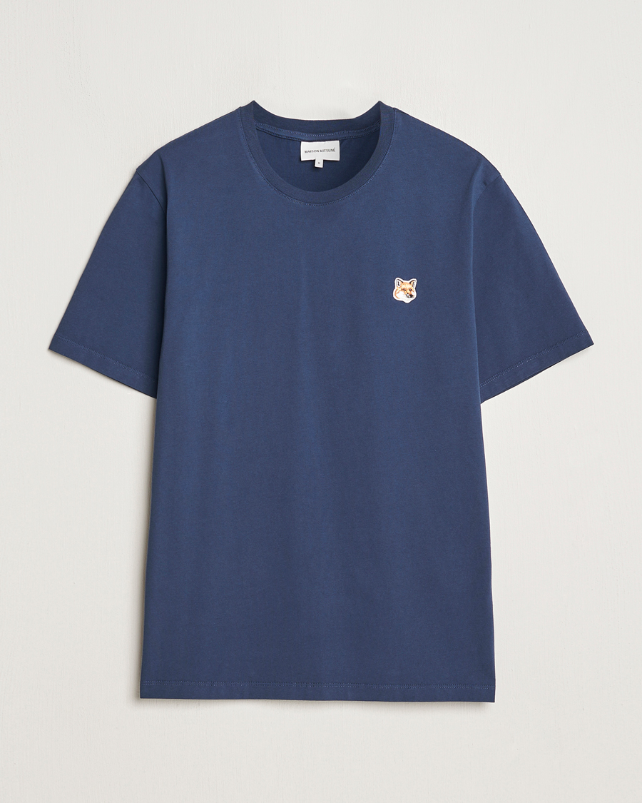 Mies | T-paidat | Maison Kitsuné | Fox Head T-Shirt Ink Blue