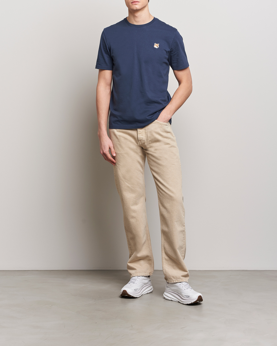 Mies | T-paidat | Maison Kitsuné | Fox Head T-Shirt Ink Blue