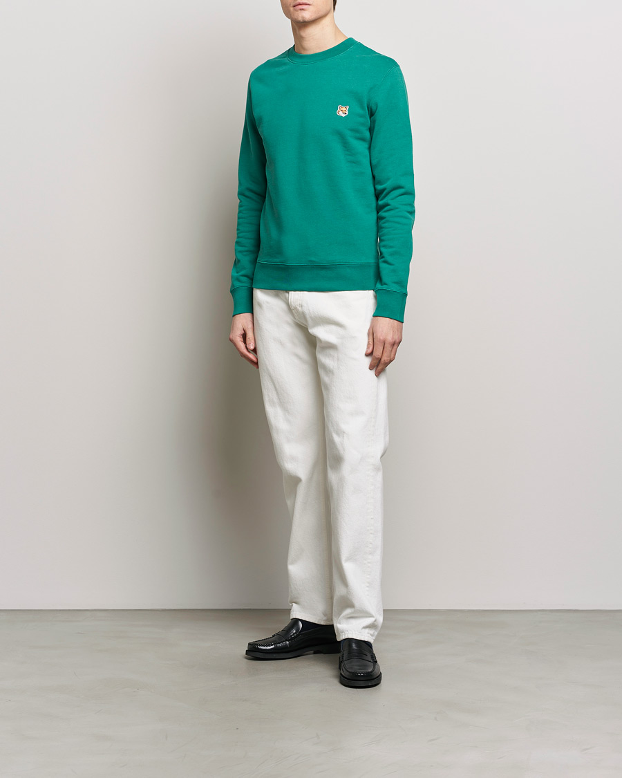 Mies | Puserot | Maison Kitsuné | Fox Head Sweatshirt Pine Green