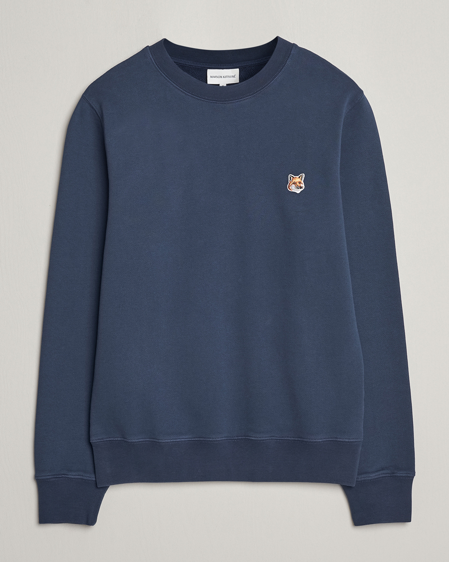 Mies | Puserot | Maison Kitsuné | Fox Head Sweatshirt Ink Blue