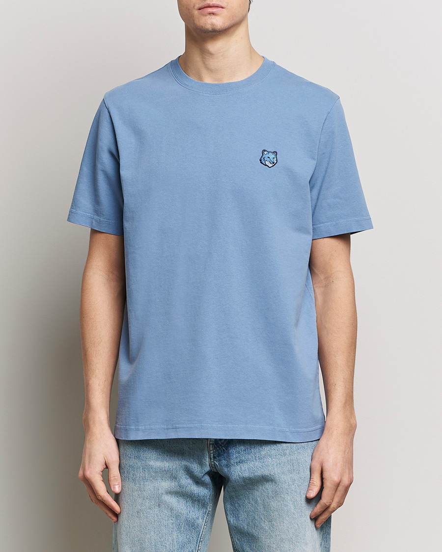 Mies |  | Maison Kitsuné | Tonal Fox Head T-Shirt Hampton Blue