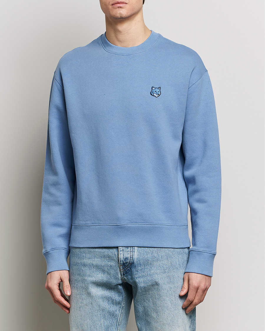 Mies |  | Maison Kitsuné | Tonal Fox Head Sweatshirt Hampton Blue