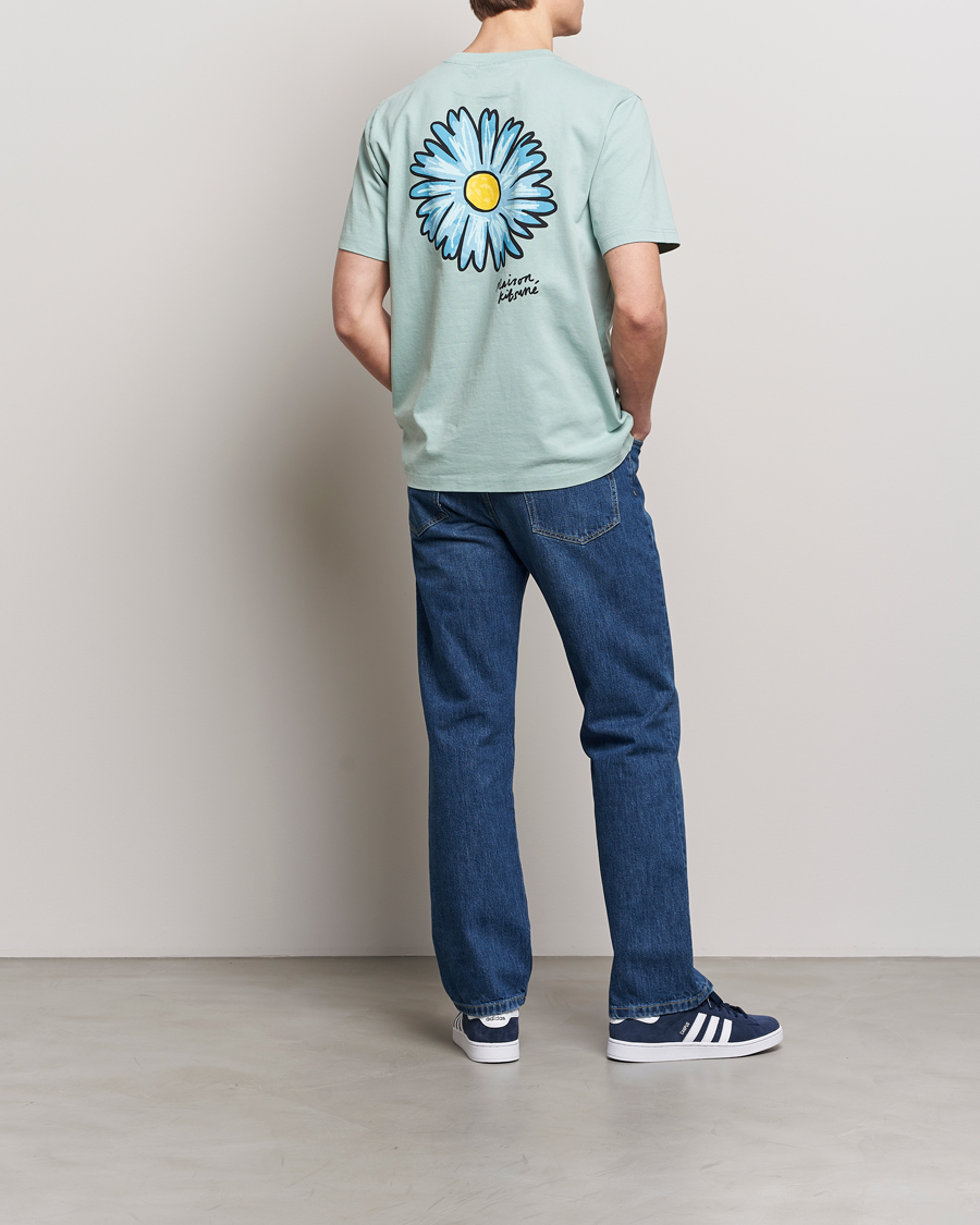 Mies | T-paidat | Maison Kitsuné | Floating Flower T-Shirt Seafoam Blue