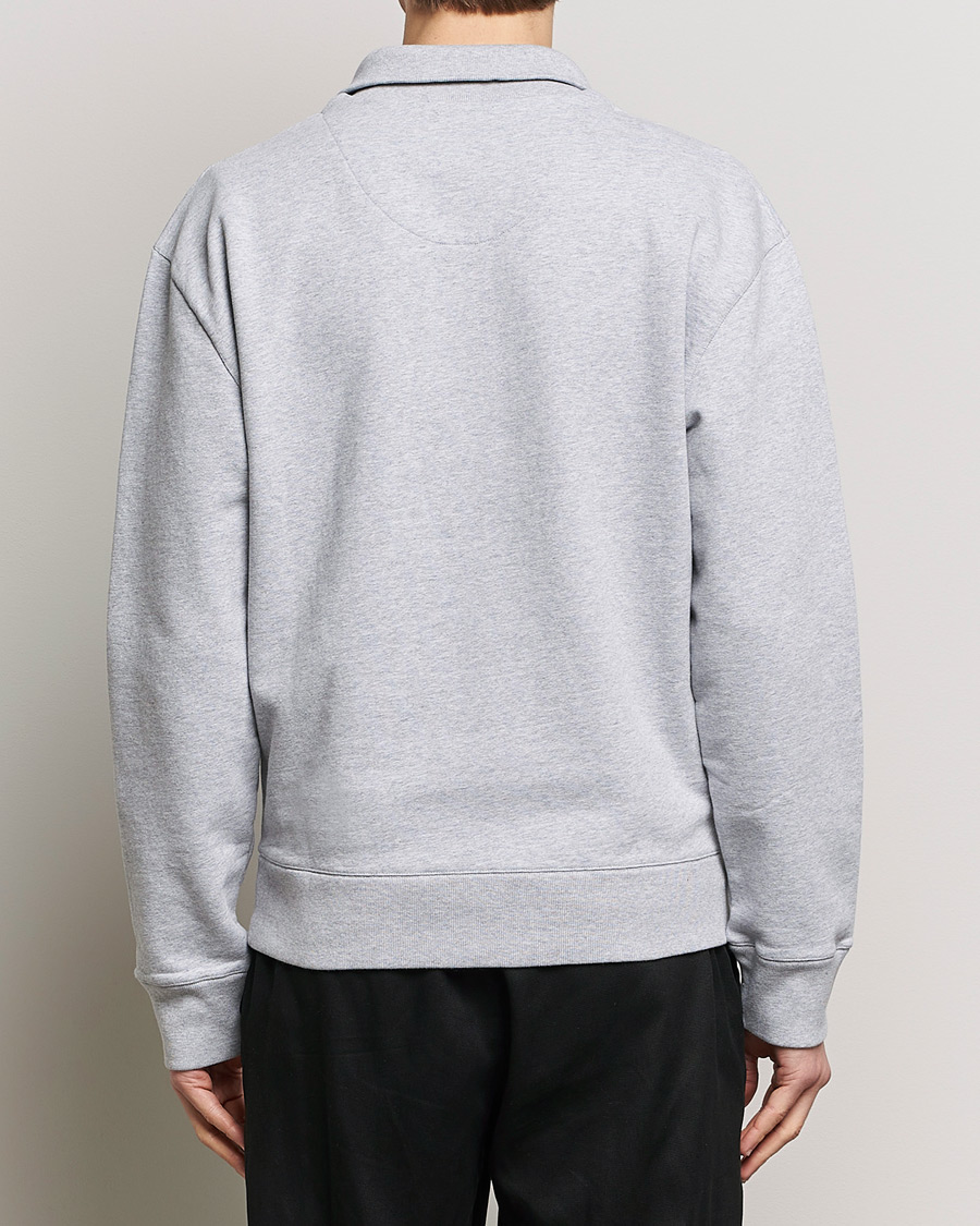 Mies | Puserot | Maison Kitsuné | Fox Head Half Zip Sweatshirt Light Grey Melange
