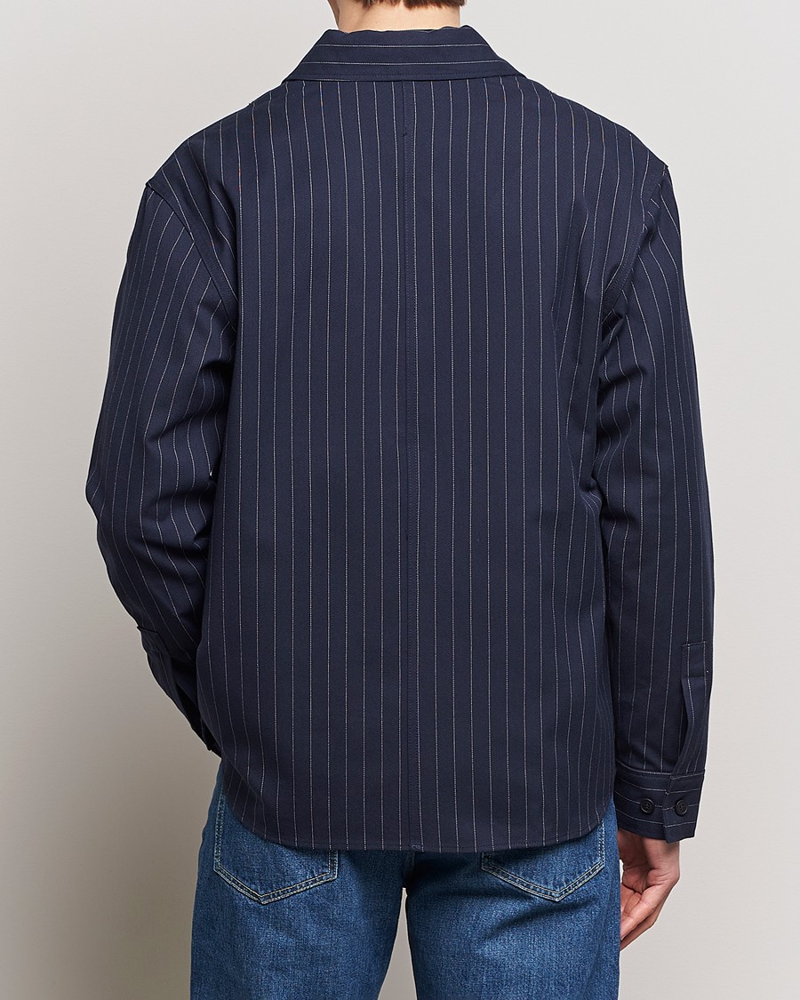 Mies | Takit | Maison Kitsuné | Pinstriped Overshirt Navy