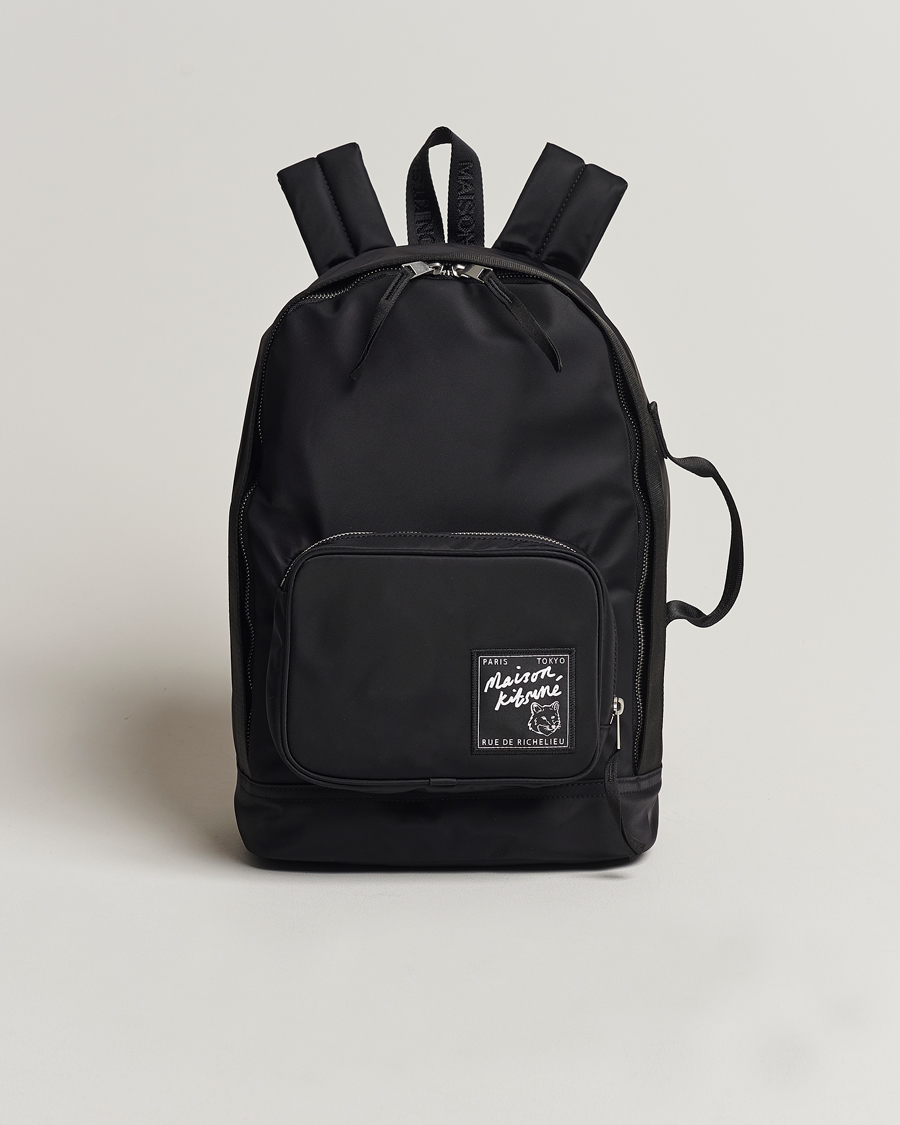 Mies | Maison Kitsuné The Traveller Backpack Black | Maison Kitsuné | The Traveller Backpack Black