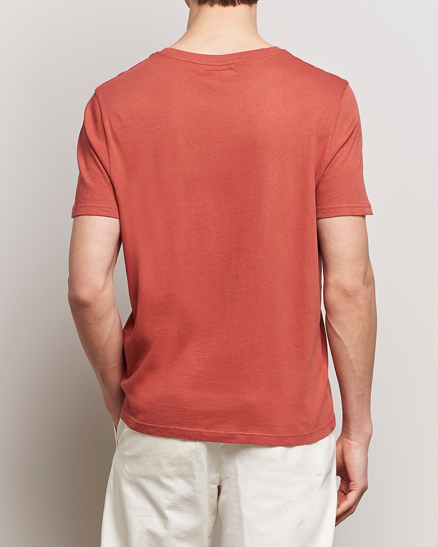 Mies | T-paidat | Merz b. Schwanen | Organic Cotton Washed Crew Neck T-Shirt Newman Red