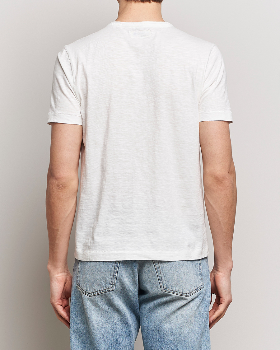 Mies | T-paidat | Merz b. Schwanen | Organic Pima Cotton Slub Crew Neck T-Shirt White