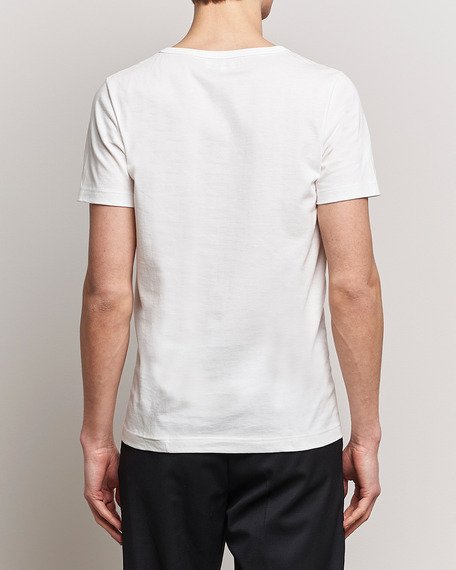 Mies | T-paidat | Merz b. Schwanen | 1970s Classic Loopwheeled V-Neck T-Shirt White
