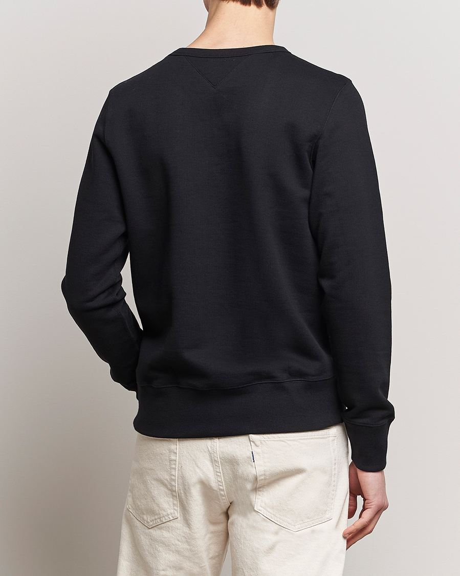 Mies | Puserot | Merz b. Schwanen | Organic Cotton Crew Neck Sweatshirt Black