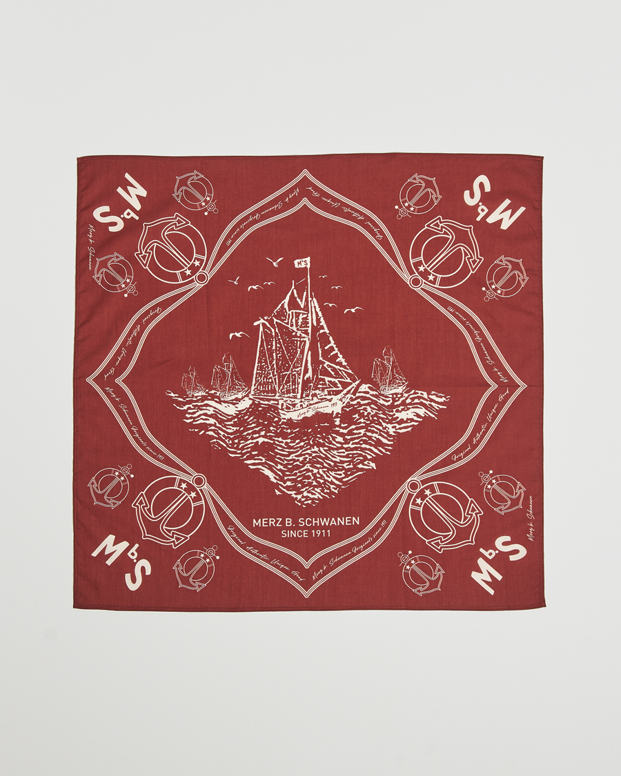 Mies | Merz b. Schwanen Cotton Bandana Chestnut | Merz b. Schwanen | Cotton Bandana Chestnut