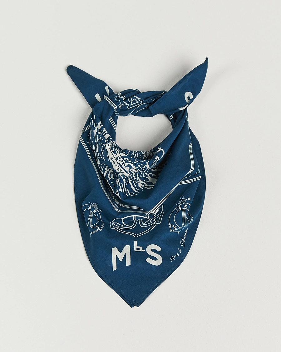 Mies | Merz b. Schwanen Cotton Bandana Ink Blue | Merz b. Schwanen | Cotton Bandana Ink Blue