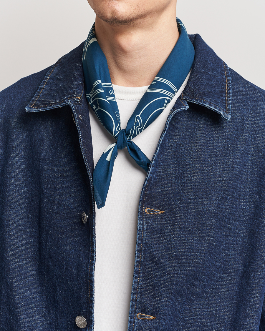 Mies | Merz b. Schwanen Cotton Bandana Ink Blue | Merz b. Schwanen | Cotton Bandana Ink Blue