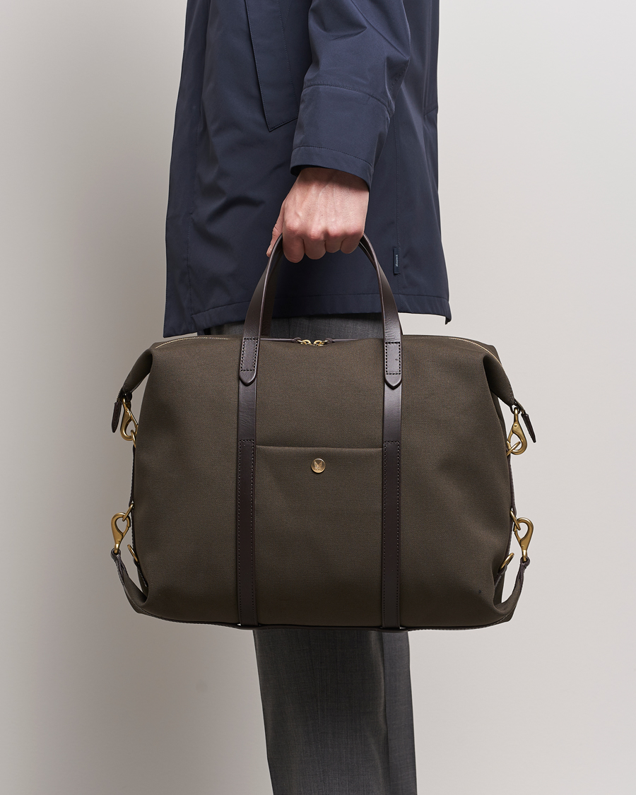 Mies | Laukut | Mismo | M/S Utility Canvas Duffle Bag Army/Dark Brown