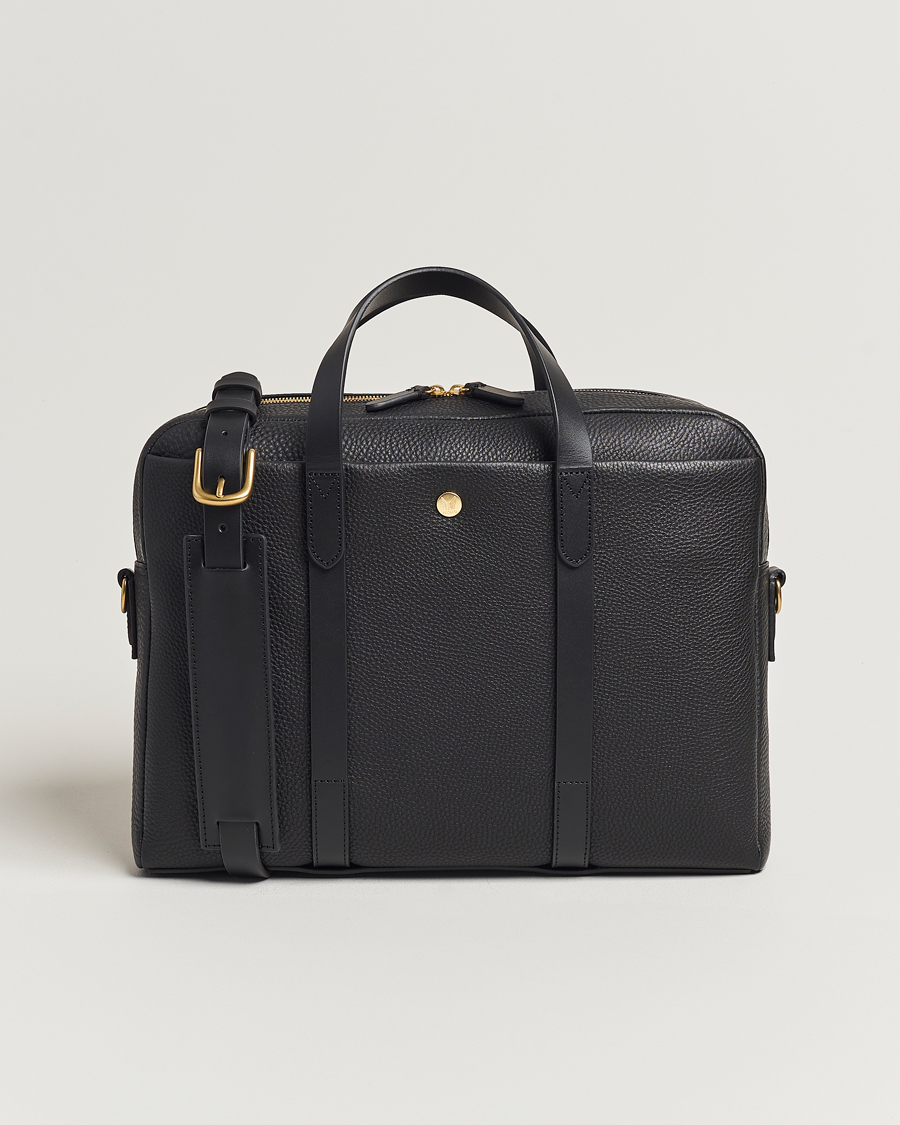 Mies | Mismo Aspire Pebbled Leather Briefcase Black | Mismo | Aspire Pebbled Leather Briefcase Black