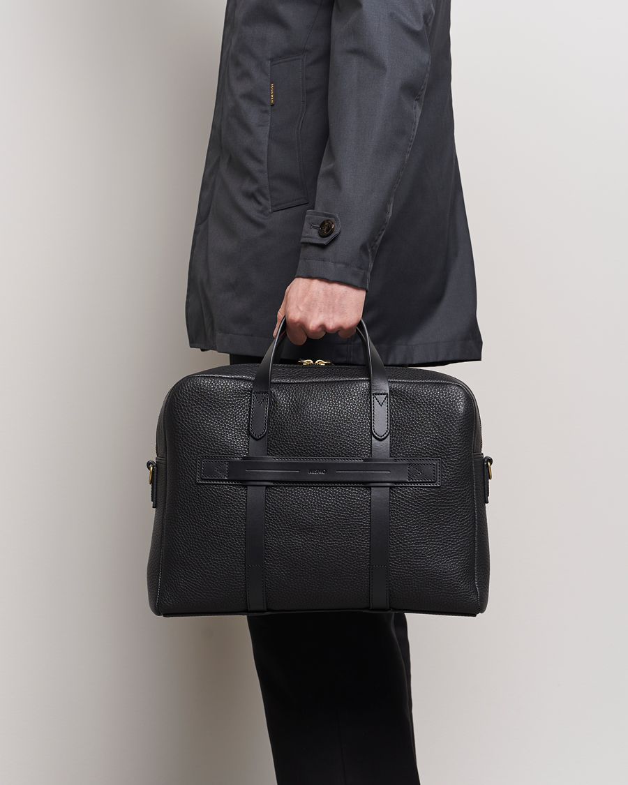Mies | Business & Beyond | Mismo | Aspire Pebbled Leather Briefcase Black