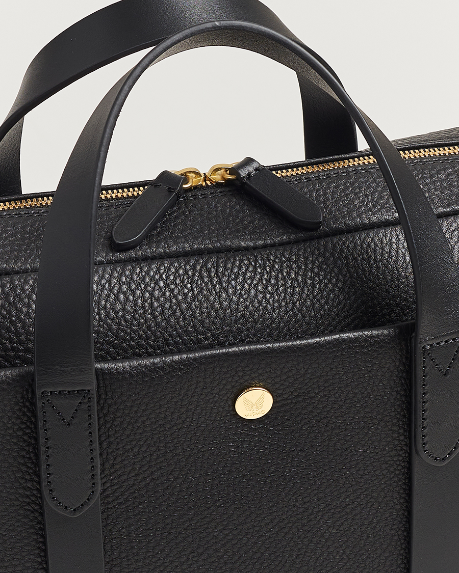 Mies | Mismo Aspire Pebbled Leather Briefcase Black | Mismo | Aspire Pebbled Leather Briefcase Black
