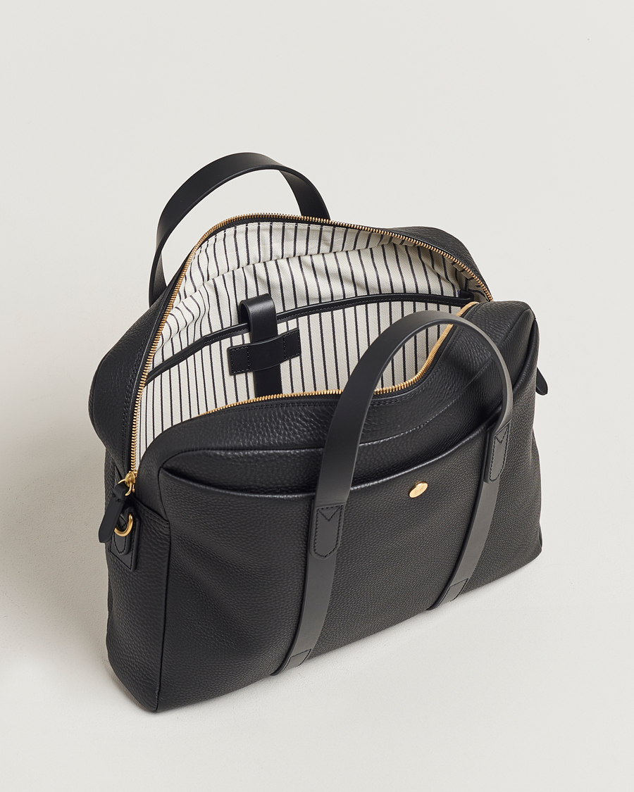 Mies | Mismo Aspire Pebbled Leather Briefcase Black | Mismo | Aspire Pebbled Leather Briefcase Black