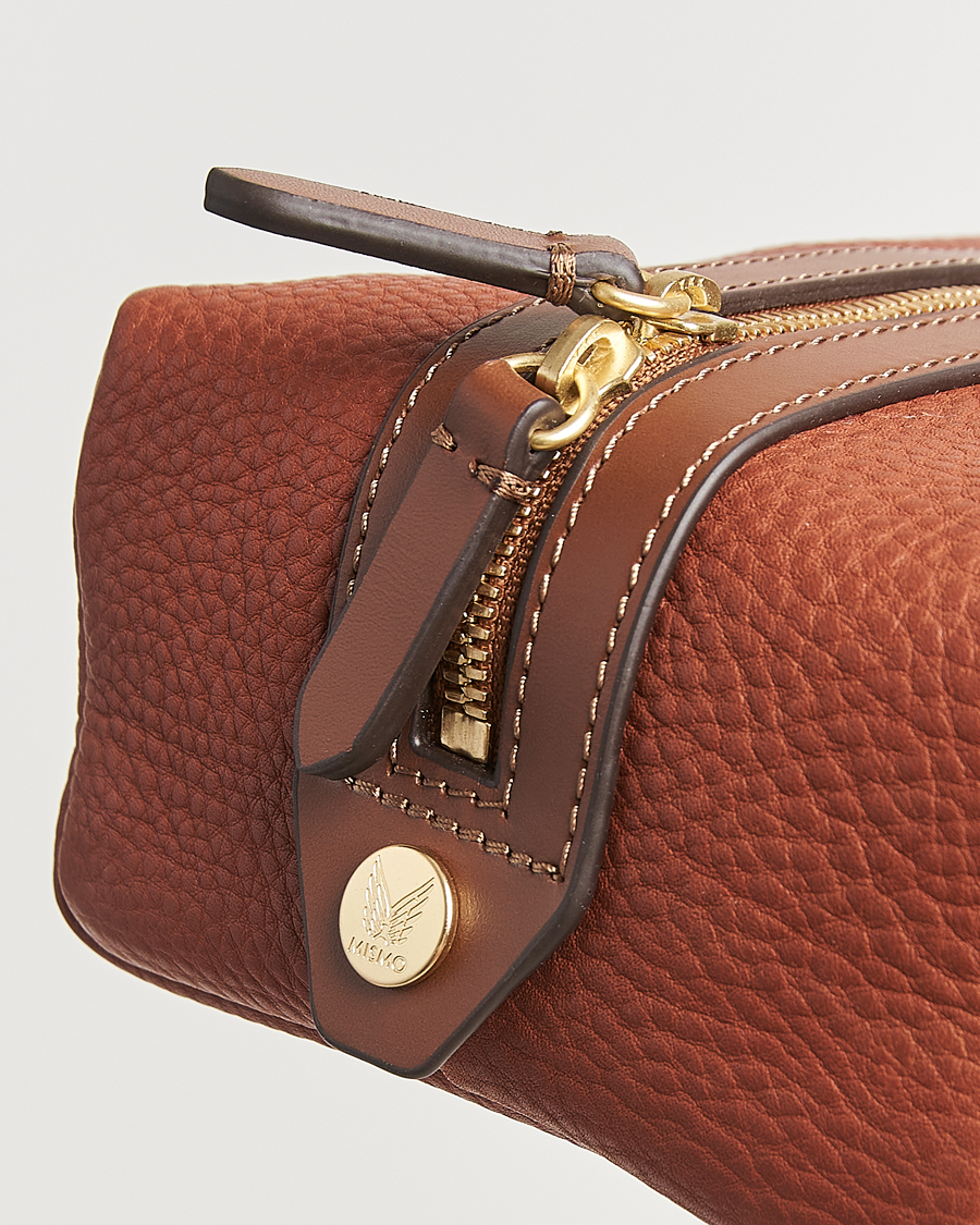 Mies | Laukut | Mismo | Groom Pebbled Leather Washbag Tabac/Cuoio