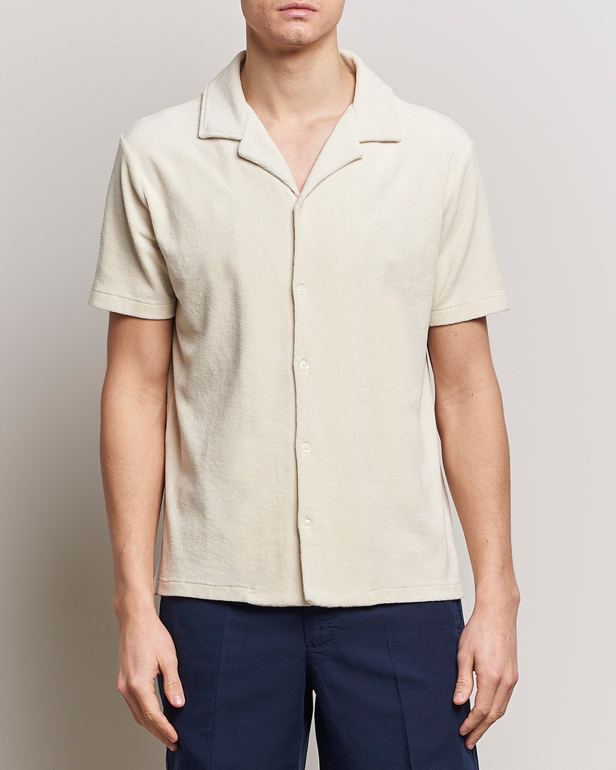 Mies | Kauluspaidat | Altea | Terry Bowling Shirt Light Beige