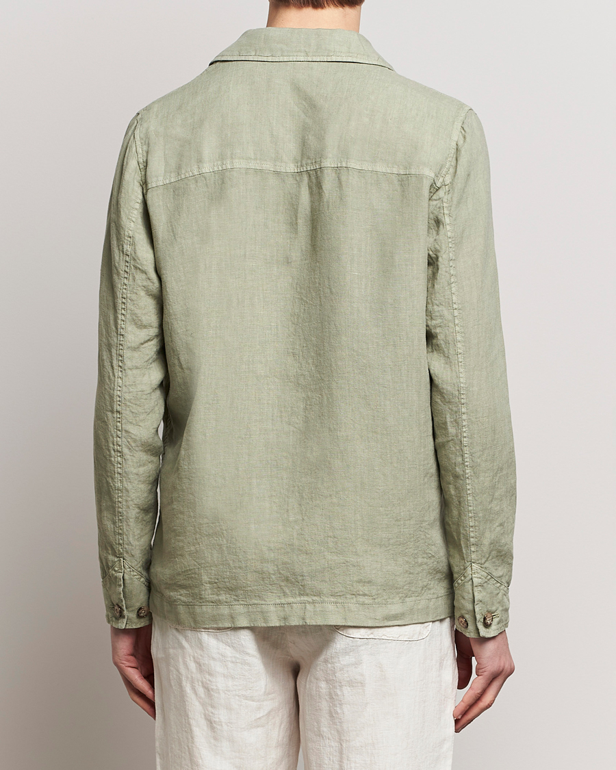 Mies | Kauluspaidat | Altea | Linen Shirt Jacket Olive