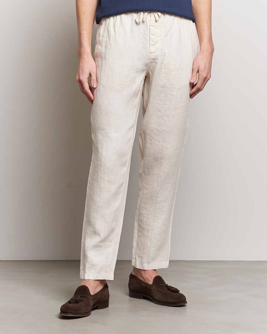 Mies | Housut | Altea | Linen Drawstring Pants Beige