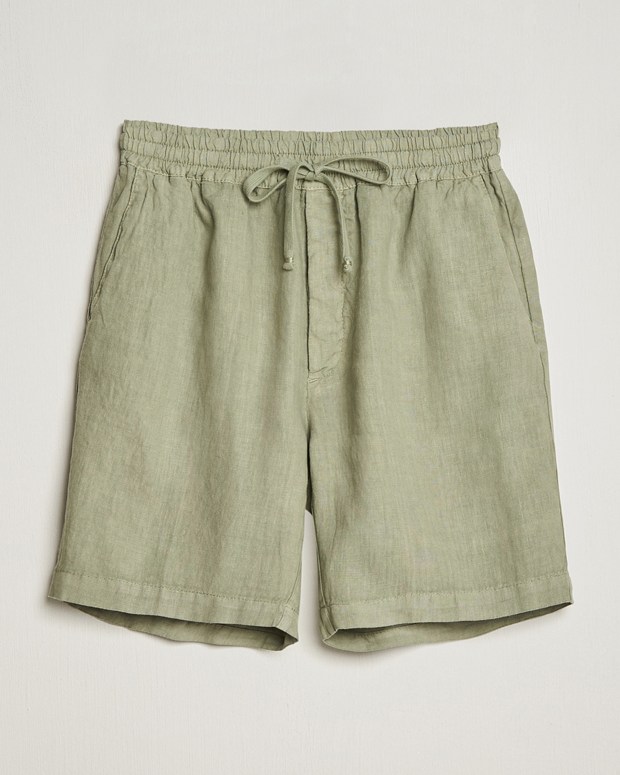 Miehet |  | Altea | Linen Drawstring Shorts Olive