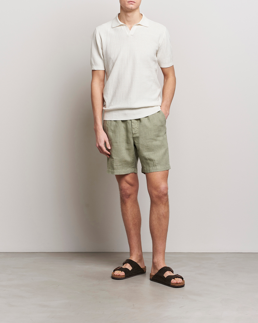 Mies | Pikeet | Altea | Knitted Chevron Polo Off White