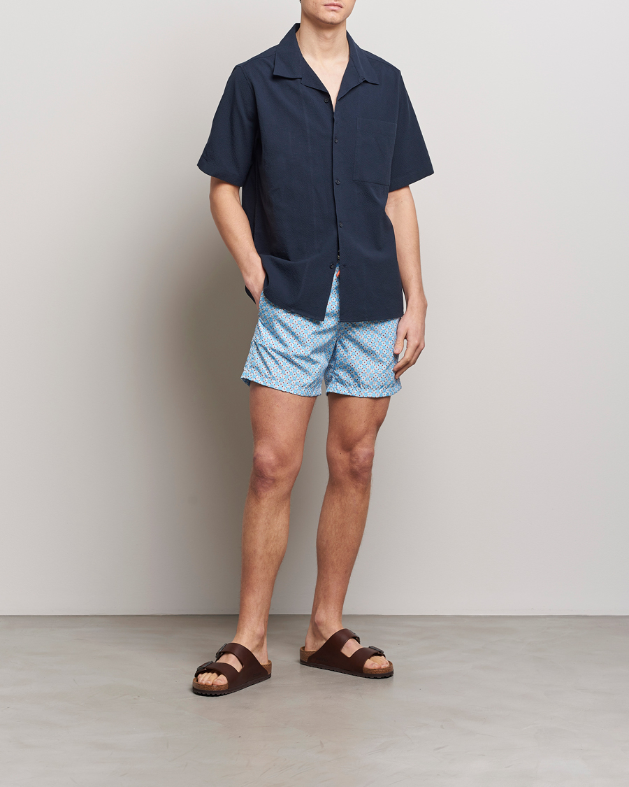 Mies | Uimahousut | Altea | Printed Swim Shorts Light Blue