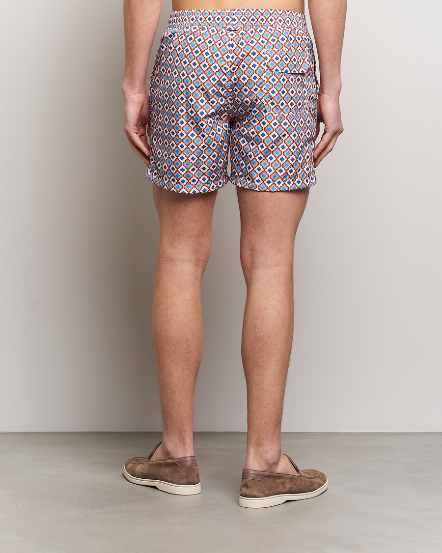Mies | Uimahousut | Altea | Printed Swim Shorts Blue/Orange