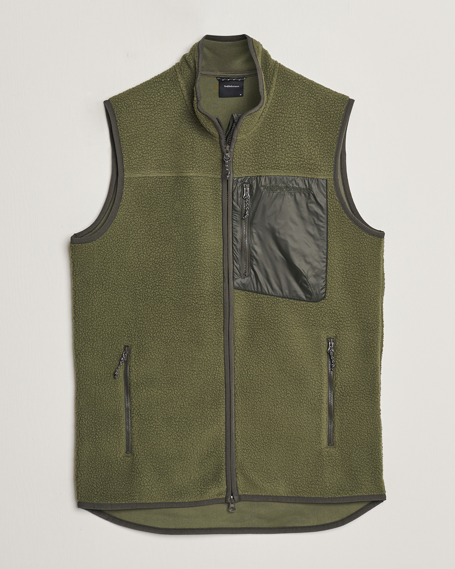 Mies | Puserot | Peak Performance | Pile Vest Pine Needle