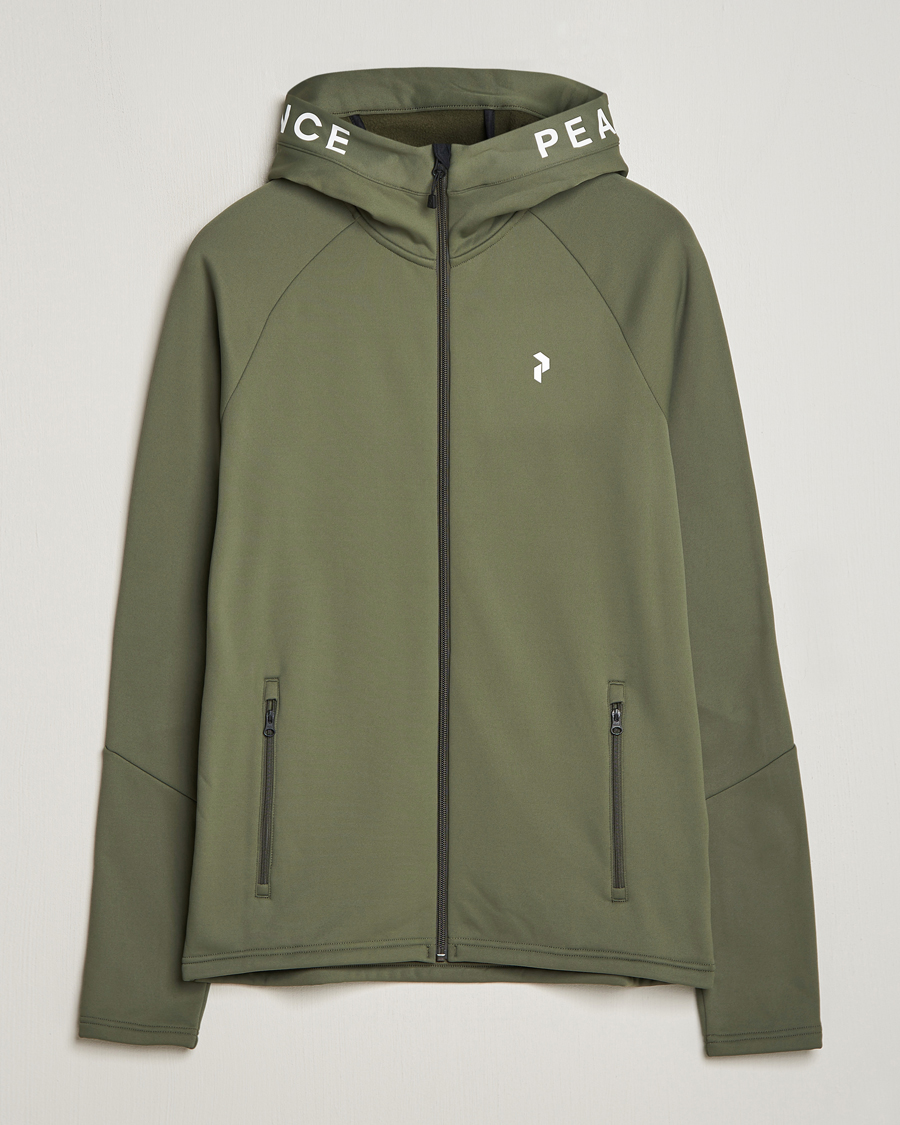 Mies | Puserot | Peak Performance | Rider Hooded Full Zip Pine Needle