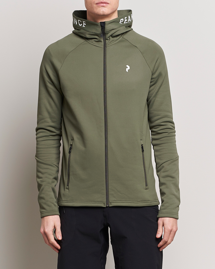 Mies | Puserot | Peak Performance | Rider Hooded Full Zip Pine Needle