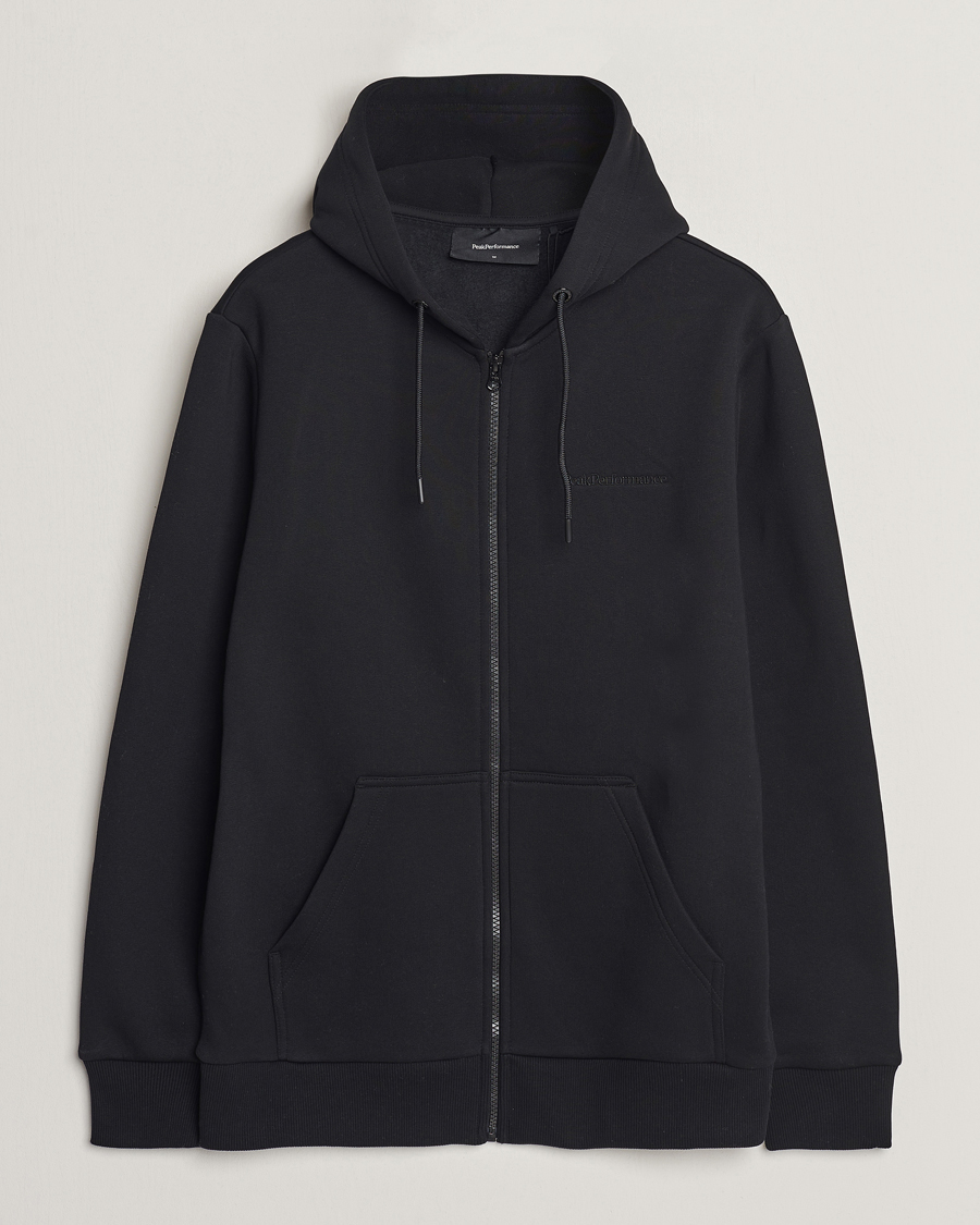 Mies | Puserot | Peak Performance | Original Full Zip Hoodie Black