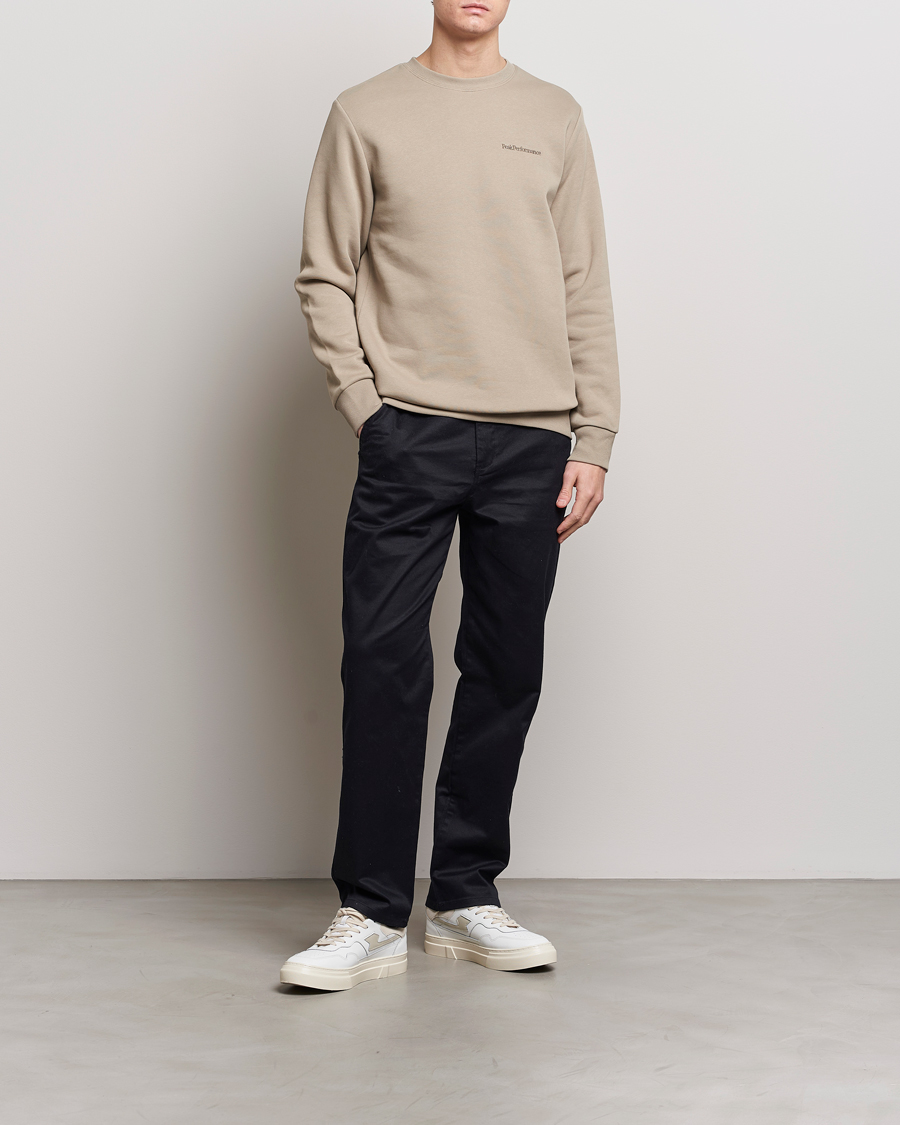 Mies | Puserot | Peak Performance | Original Logo Crew Neck Sweatshirt Avid Beige