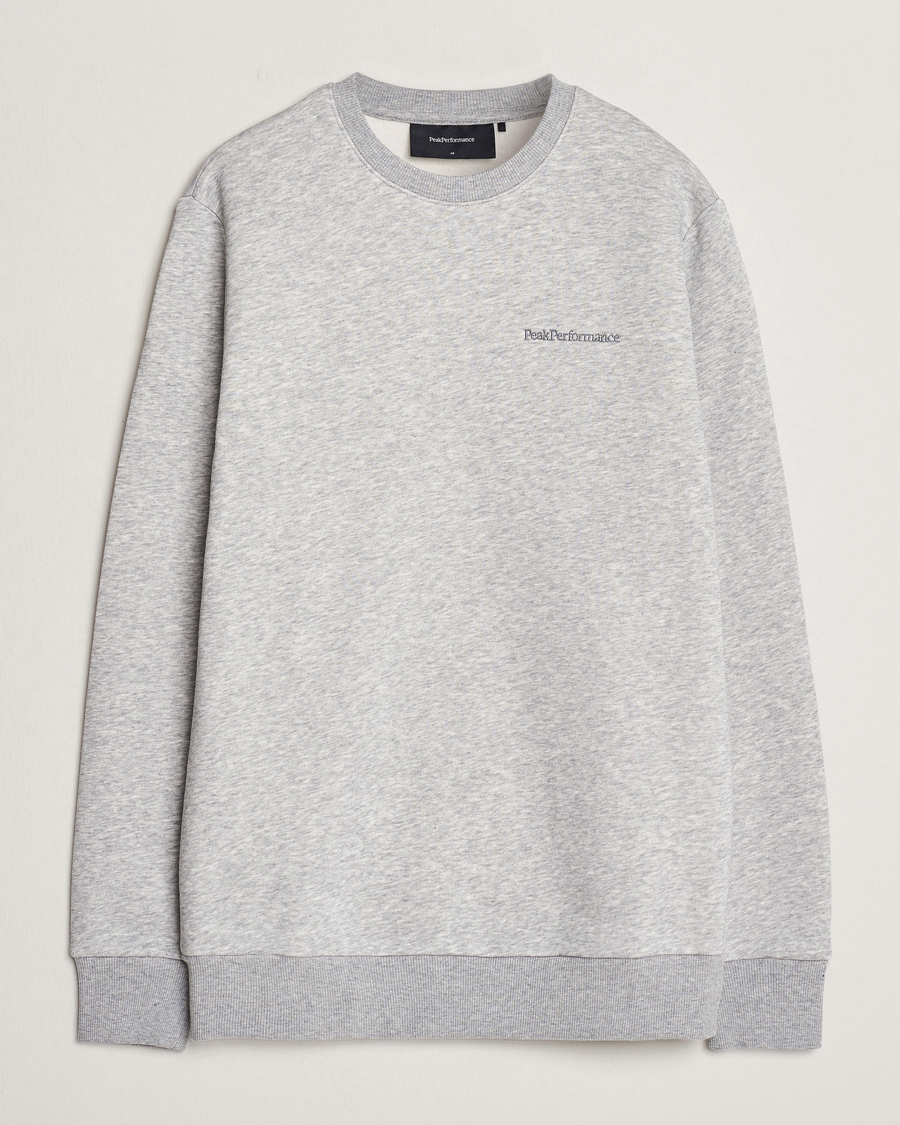 Mies | Puserot | Peak Performance | Original Logo Crew Neck Sweatshirt Grey Melange